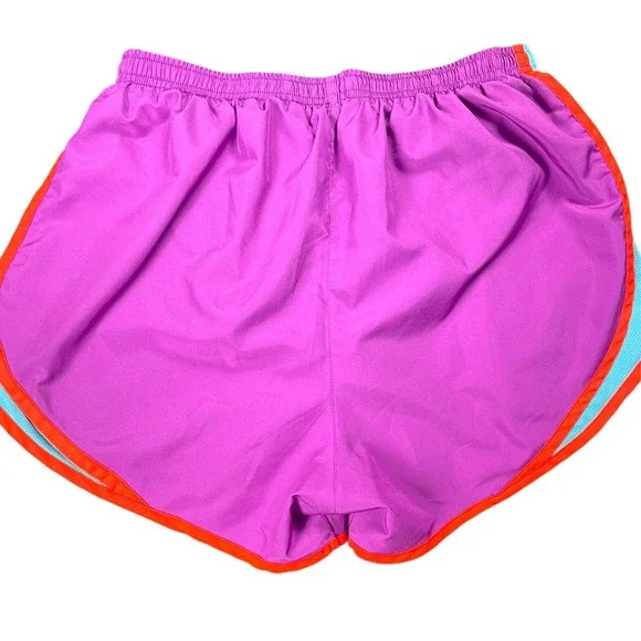 Nike Dri Fit Running Shorts Womens Medium Purple Lined Athletic Workout Colorful - Picture 3 of 8
